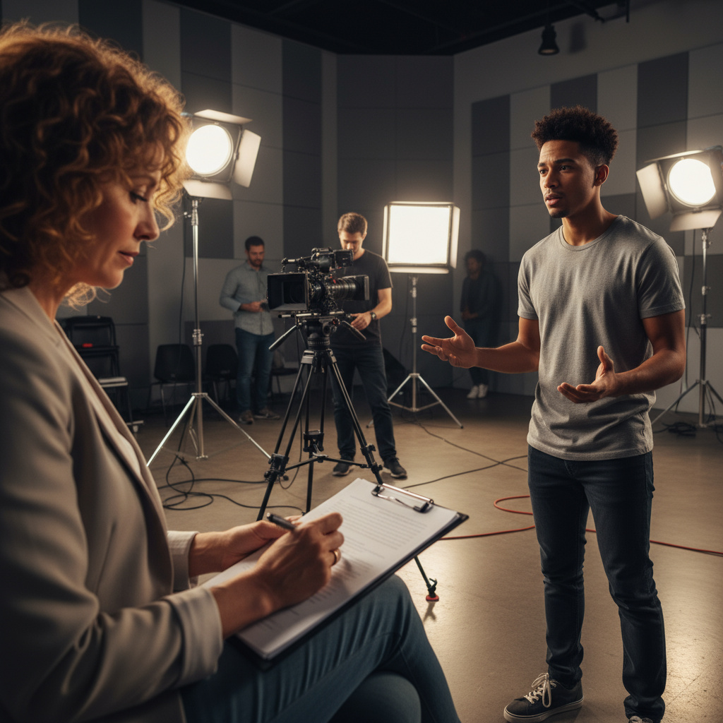 Casting-Session in professioneller Studioumgebung